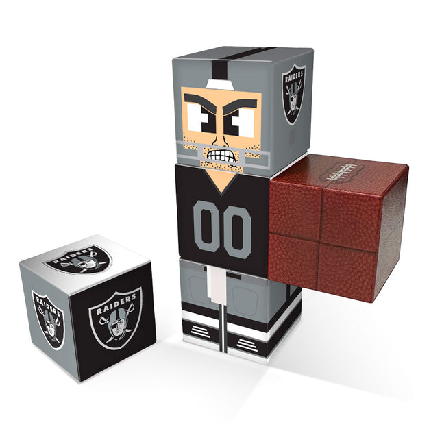 Stack of themed boxes with a cartoon face and sports team logo on a white background