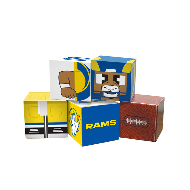 Los Angeles Rams Magnetic Qubees Fidget Building Cubes Away Jersey