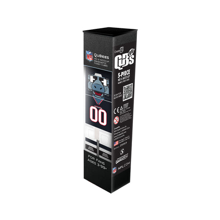 Black packaging box with NFL logo and character illustration on a white background