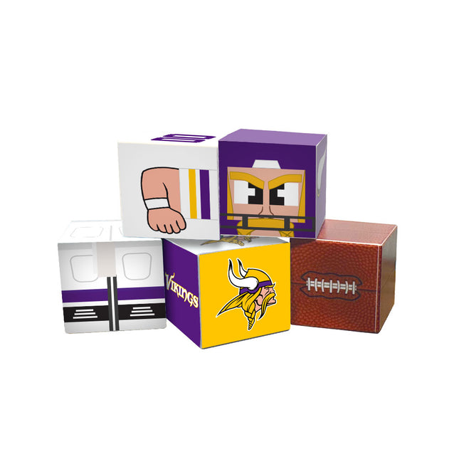 Minnesota Vikings Magnetic Qubees Fidget Building Cubes Away Jersey