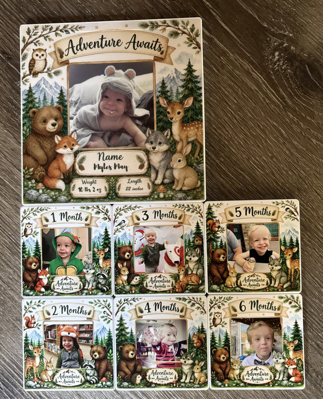 Woodland Babys first Year Photo Set