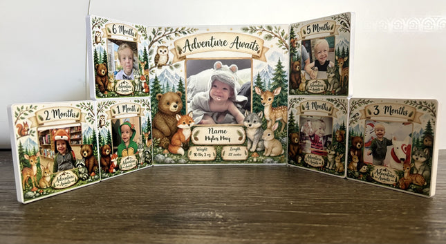 Woodland Babys first Year Photo Set