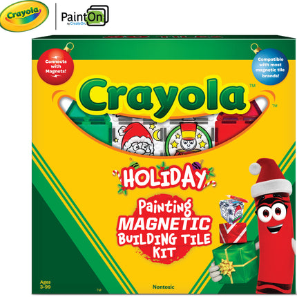 Crayola Painton Holiday Magnetic Tiles 18-Piece Set