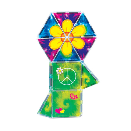 Crayola Tie-Dye Magnetic Tiles 40-Piece Building Set
