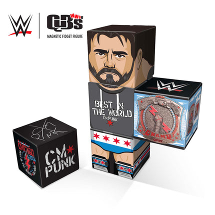 WWE CM Punk Qubee Magnetic Fidget Figure