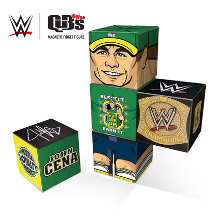 WWE John Cena Magnetic Qubees Fidget Building Cubes  - You Can't See Me