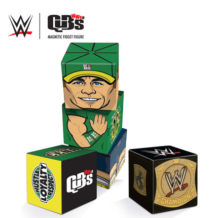 WWE John Cena Magnetic Qubees Fidget Building Cubes  - You Can't See Me