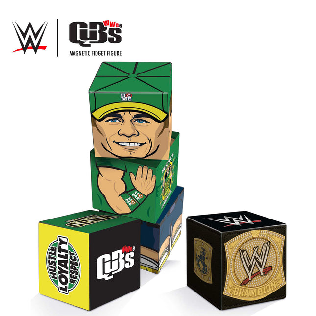 WWE John Cena Magnetic Qubees Fidget Building Cubes  - You Can't See Me