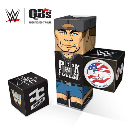 WWE John Cena Magnetic Qubees Fidget Building Cubes  - Word Life