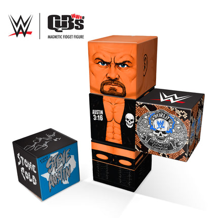 WWE Stone Cold Steve Austin Qubee Magnetic Fidget Figure