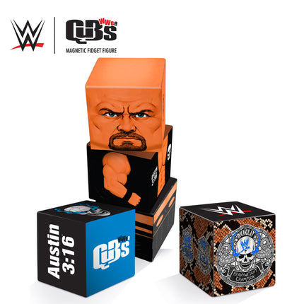 WWE Stone Cold Steve Austin Qubee Magnetic Fidget Figure