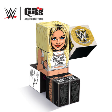 WWE Liv Morgan Watch Me Liv Qubee Magnetic Fidget Figure