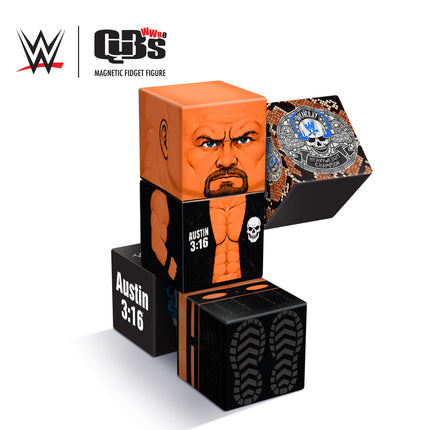 WWE Stone Cold Steve Austin Qubee Magnetic Fidget Figure