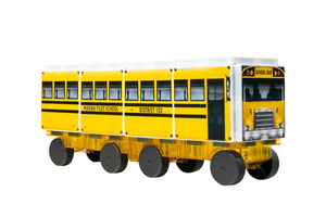 Magnatile Yellow School Bus