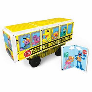 Sesame Street School Bus Magnatiles Set