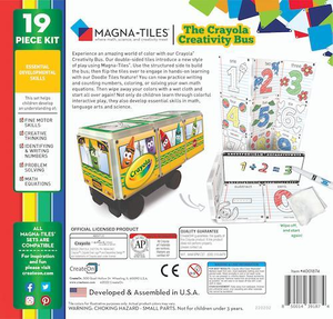 The Crayola Creativity Bus 19 Piece Magnatiles Set