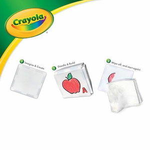 Crayola Paint on magnetic tile Wipe Off Tutorial Image