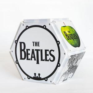 The Beatles Magnatiles Set Arranged Like a Drum
