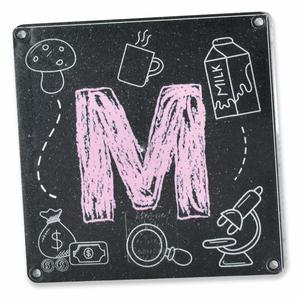 Letter M Magnatile From ABC Schoolhouse Set on White Background