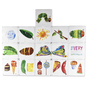 Eric Carle the Very Hungry Caterpillar Full Magnatile Structure Set Backside on White Background