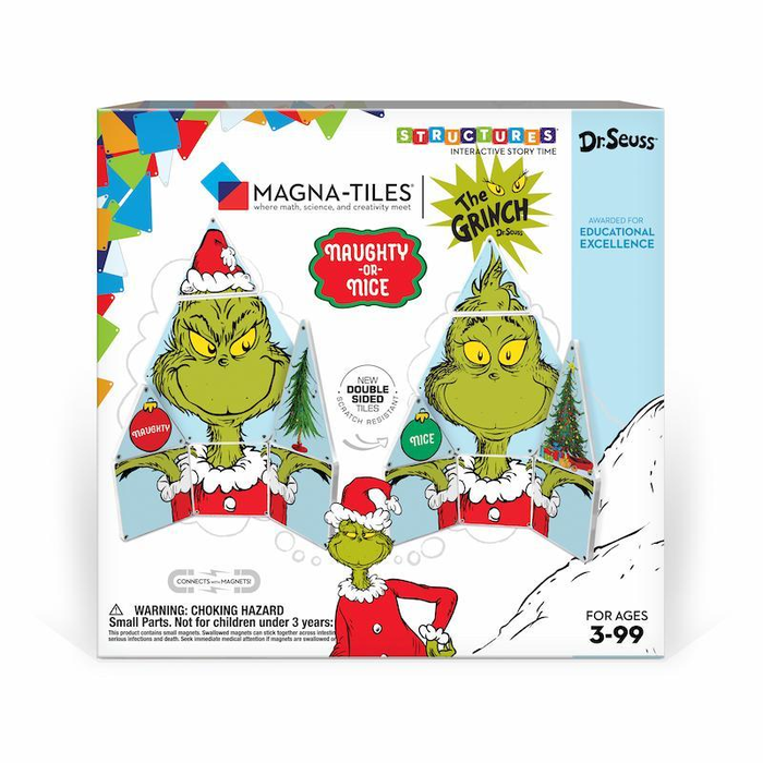 Sesame Street Naughty or Nice Grinch Magna Tile Structure Set Box
