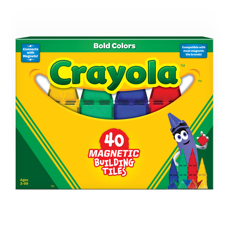 Crayola® 40 Piece Bold Colors MagnaTile Building Set